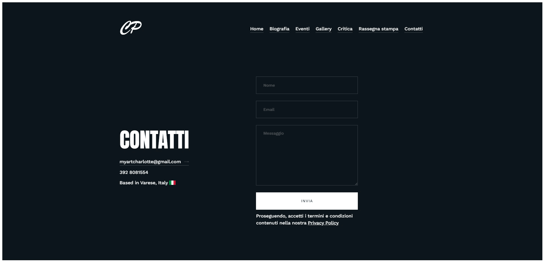 carlapuglianoartist.com screenshot